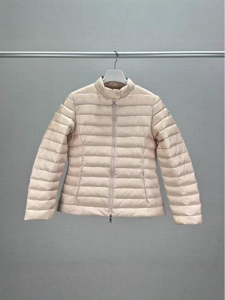 2025 Women's Lightweight Warm White Duck Down Jacket - Autumn/Winter Fashion Casual with Ribbed Stand-Up Collar
