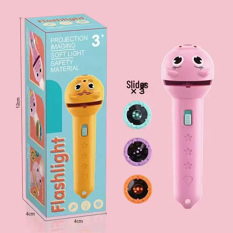 TikTok Kids' Multifunctional Flashlight: Dinosaur & Ocean Projection Toy