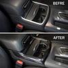 Carbon Fiber ABS Water Cup Frame Cup Holder Cover Sticker For Dodge Charger /Chrysler 300 2016- Auto Interior Accessories