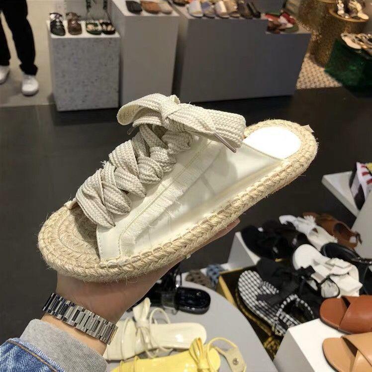 Fashion Casual summer bright skin fashion women's straw slippers cane shoes handmade natural style comfortable sandals fisherman shoes