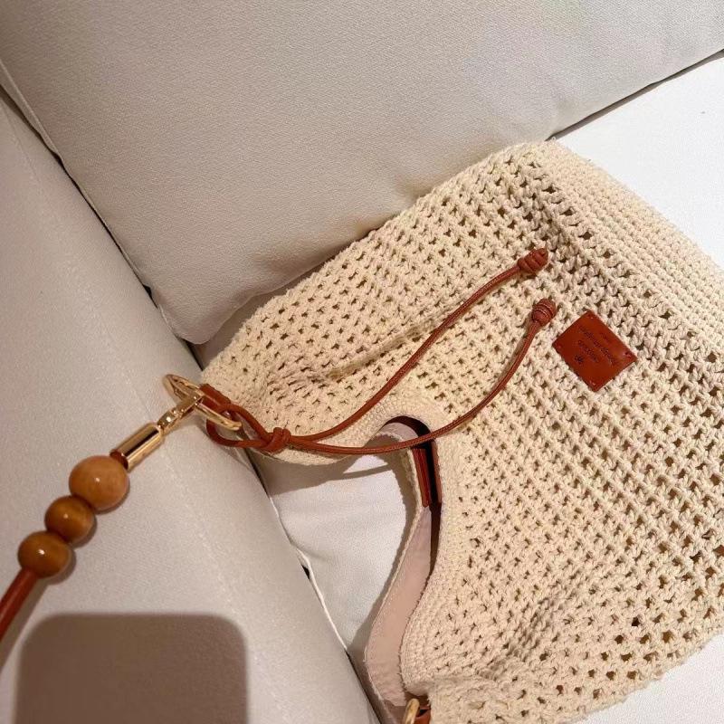 Women's Large Capacity Woven Tote Bag - Spring/Summer Vacation Style, Single Shoulder/Crossbody Straw Bag