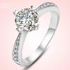 Sterling Silver 1 Carat Diamond Women's Moissanite Ring - Valentine's Day/Qixi Festival Gift