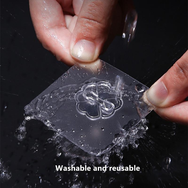 5/10 STK Transparente Edelstahl Starke Selbstklebende Haken Schlüsselaufbewahrung Kleiderbügel für Küche Badezimmer Tür Wand Multifunktion