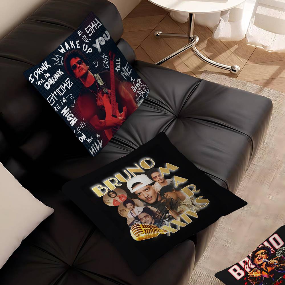 Miyan B-bruno Mars Kissenbezüge Cartoon Sofa Dekorativ Zuhause Doppelseitiger Druck Kurzer Plüsch Niedlicher Kissenbezug