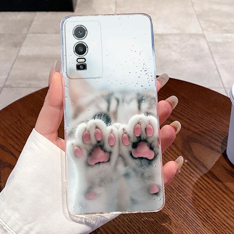 Casing For Vivo Y76S Y76 5G Phone Case Luxury Dragon Cute Cool Boys Girls Pattern Soft Silicone Back Cover Transparent TPU Shell