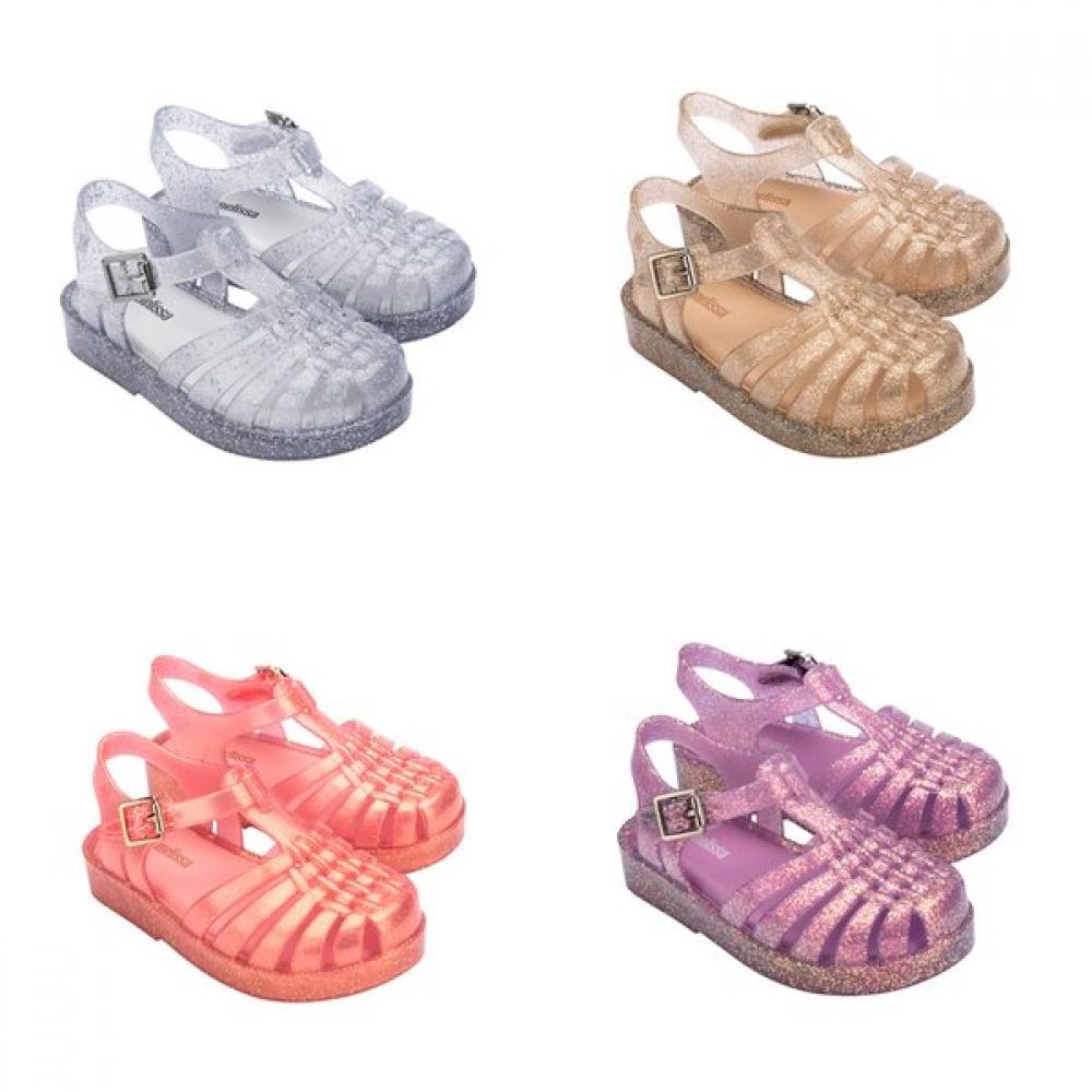 

Mini Melissa Toebox Possession Shiny Baby Jelly Shoes Sandals Mskcg2tsph11 clear glitter/140mm(us7)