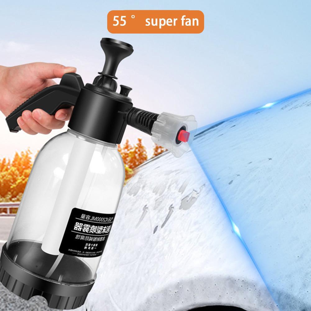2L Hand Pump Foam Sprayer Hand-Held Watering Can Air Pressure Sprayer Plastic Disinfection Water Bottle Car Cleaning Hand Pump