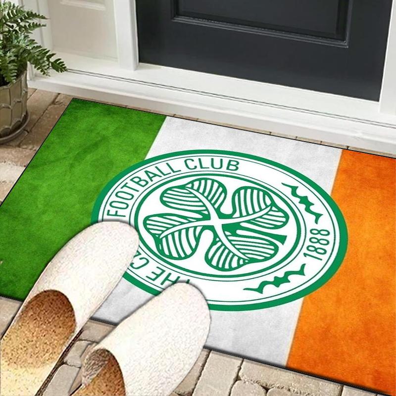 Celtic Football Club Crest Office Rug Chair Mat, Game Carpet, Suitable for Front Door, Bedroom, Living Room, Desk, Holiday Gift