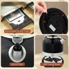 Polished Stainless Steel Kettle and Toaster Set - Black