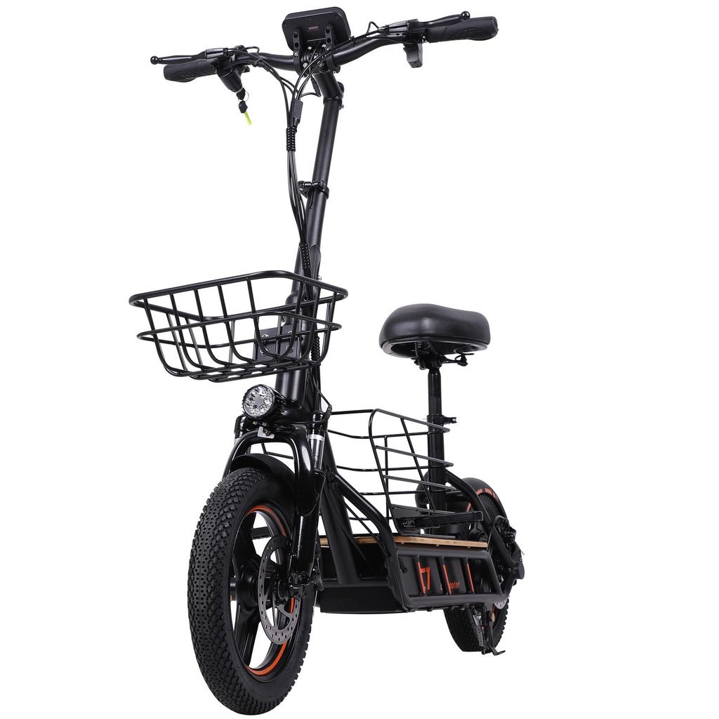 FreeBoy H14 Folding Electric Scooter, 36V 10Ah Battery, Detachable Basket