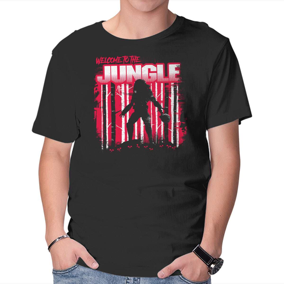 Unisex Crew Neck T-Shirt Welcome To The Jungle 87 Graphic Short Sleeve Casual Tee S