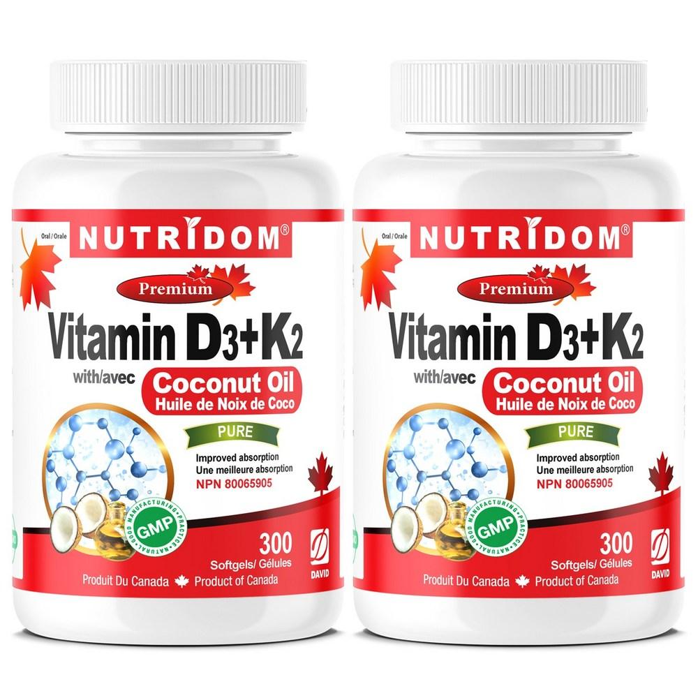 D3K2 N227 Nutridom High-Dose Vitamin Large 300 Capsules 10 Pcs Monthly Supply 2 Pcs