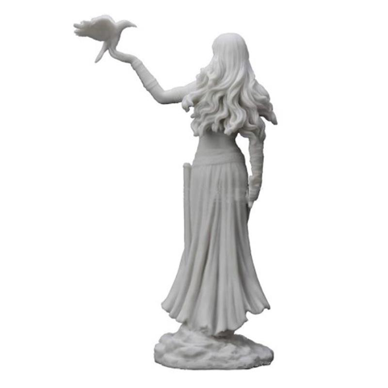 High Quality Resin Statues Morrigan The Celtic Goddess Of Battle With Crow & Sword Bronze Finish Statue For Home Decoration