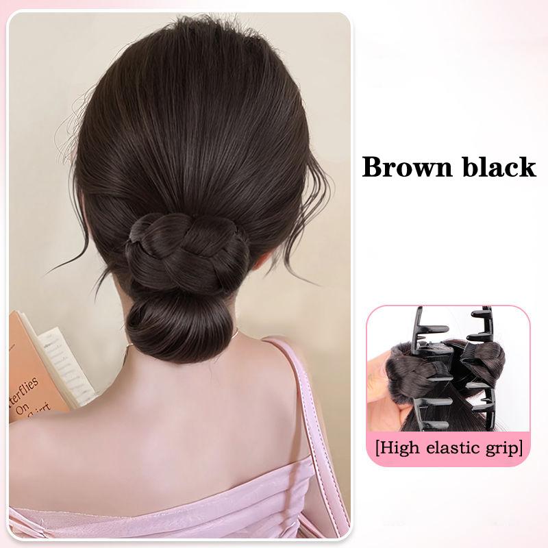 

Synthetic Chignon Claw Clip Meatball Head Ponytail Extensions Natural For Women Hair Accessories