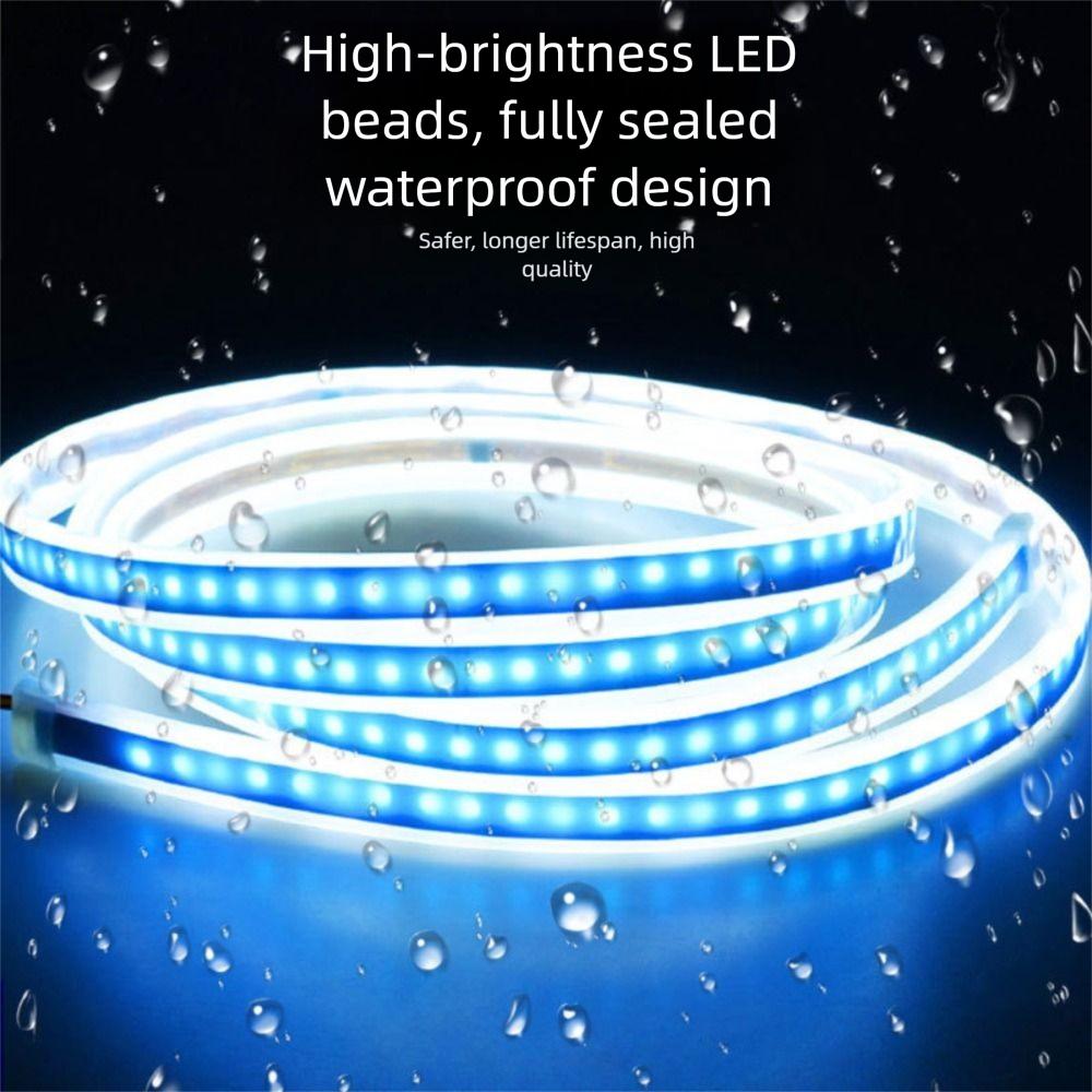 12V Dynamic Meteor Car Hood Lights Strip Flexible Car Running Light Refitting
