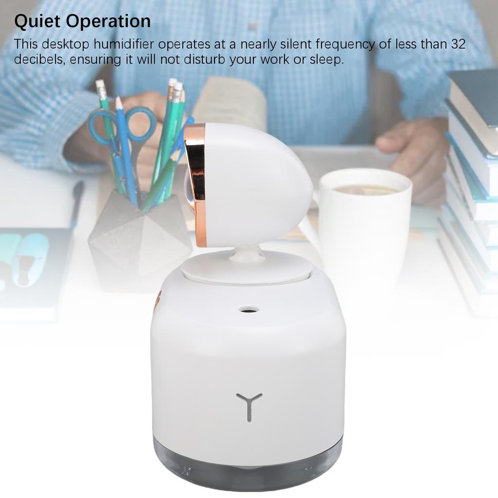 Sunset Light Humidifier 300ML Water Tank Low Noise USB Rechargeable Cold Mist Humidifier
