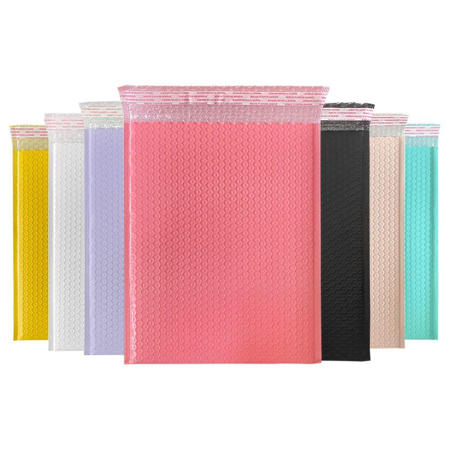 Black Shockproof Bubble Mailer with Self-Adhesive Closure for Clothing and Small Items