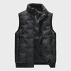 Men's Multi-Pocket Stand-Up Collar Winter Vest, Large & Plus Sizes Available