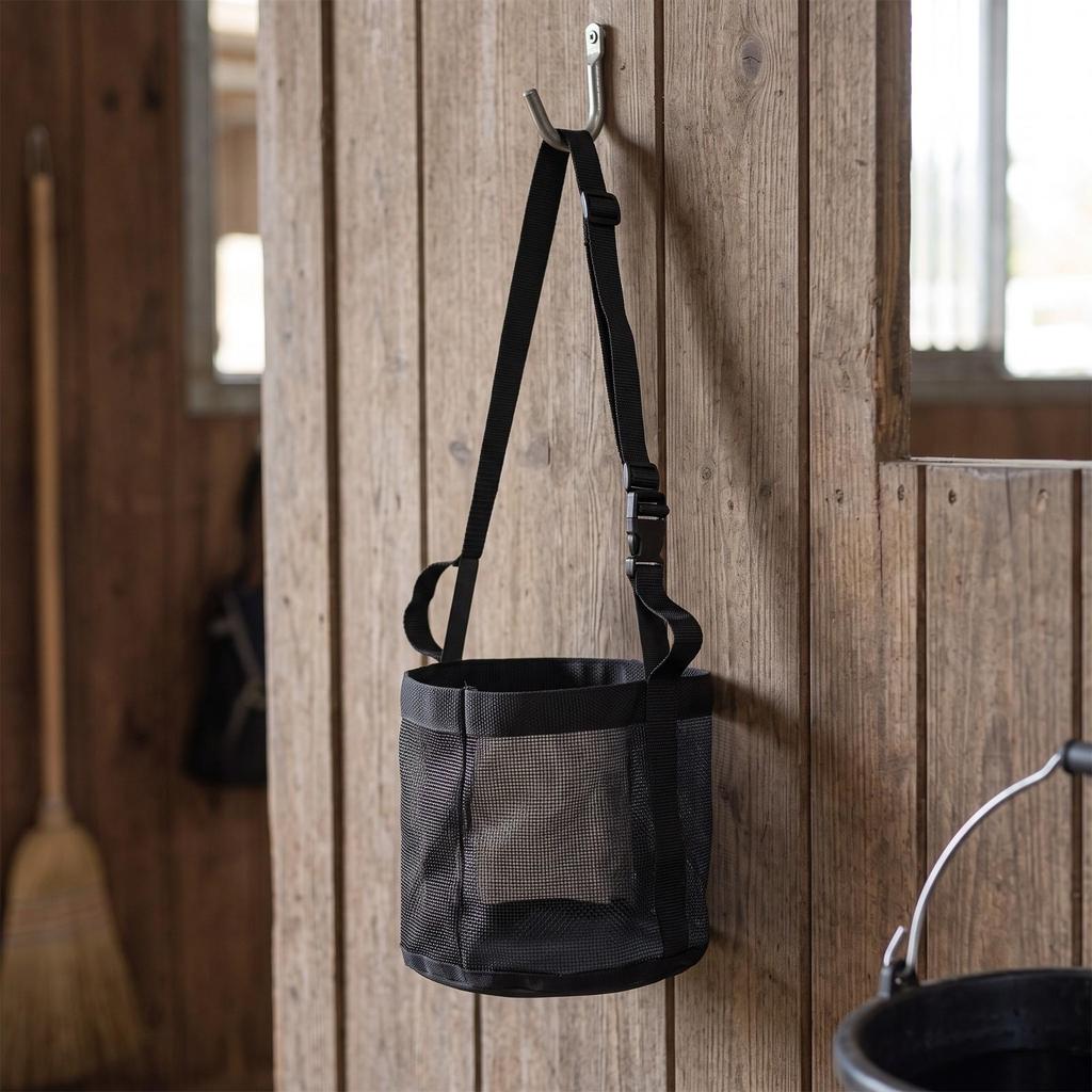 Bolsa de heno para caballos con correa ajustable Alimentador lento de malla Resistente