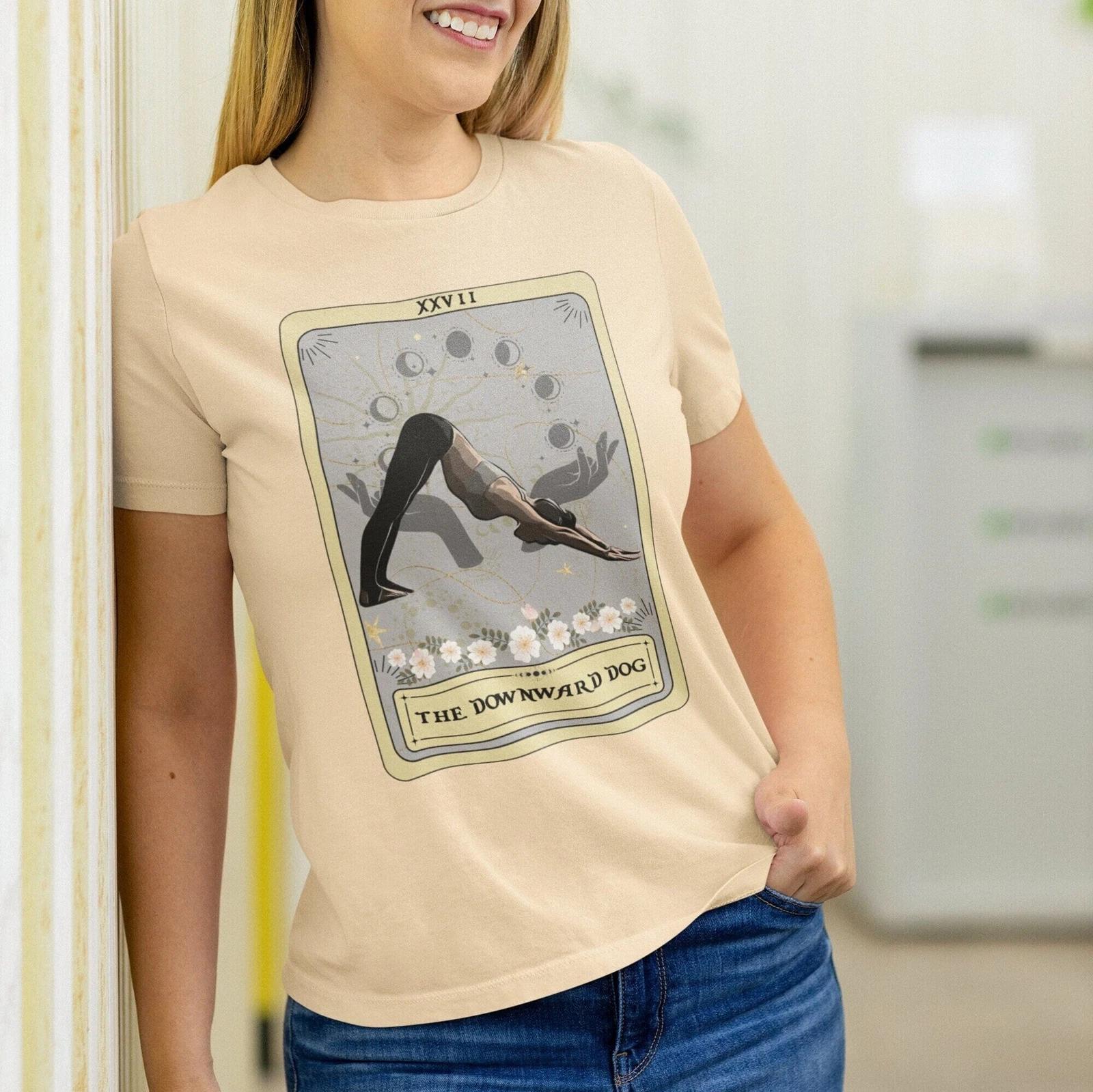 Yoga Pose, The Downward Dog Tarot Card Shirt S