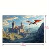 Magic Castle and Dragon Scene Background Cloth - Photography Background, Suitable for Parties, Weddings, and Events