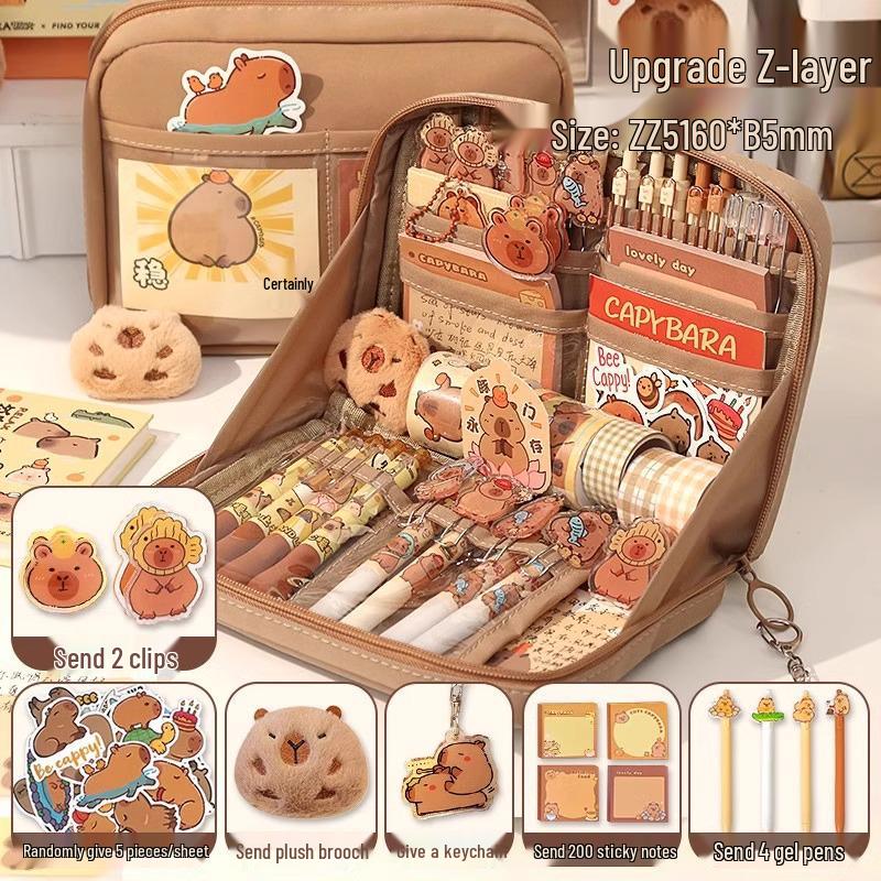 Capybara Large Capacity Pencil Case for Girls and Boys In Primary and Junior High School