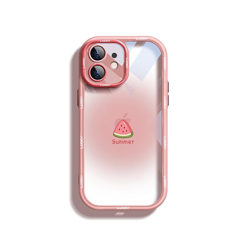 Applicable To Apple 15 Mobile Phone Case Iphone14promax Summer Watermelon 13 Silicone Anti-drop 12 Transparent All-inclusive Women