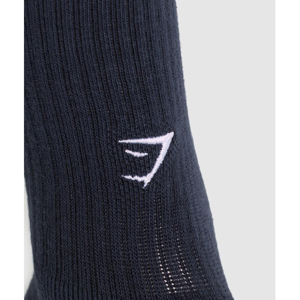 Gymshark Șosete Echipă Universitară 3 perechi Alb Albastru Închis Verde Trail I1b9z Wdmr