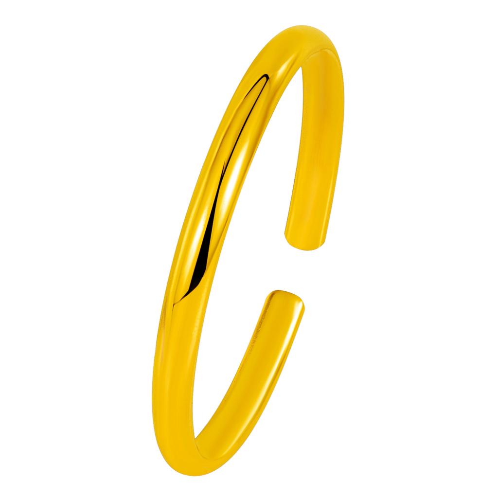 Bronze Gold -Plated 6mm Opening Light Surface Tube Bracelet