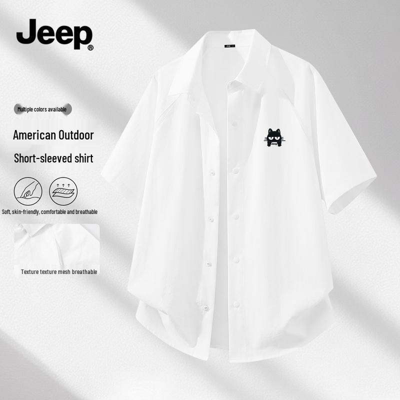 

JEEP Men s Premium Short-Sleeved Casual Shirt XL