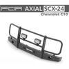 Protective Bullpen Front Bumper with Spotlight Decorations for AXIAL SCX-24 C10 RC Car Accessories