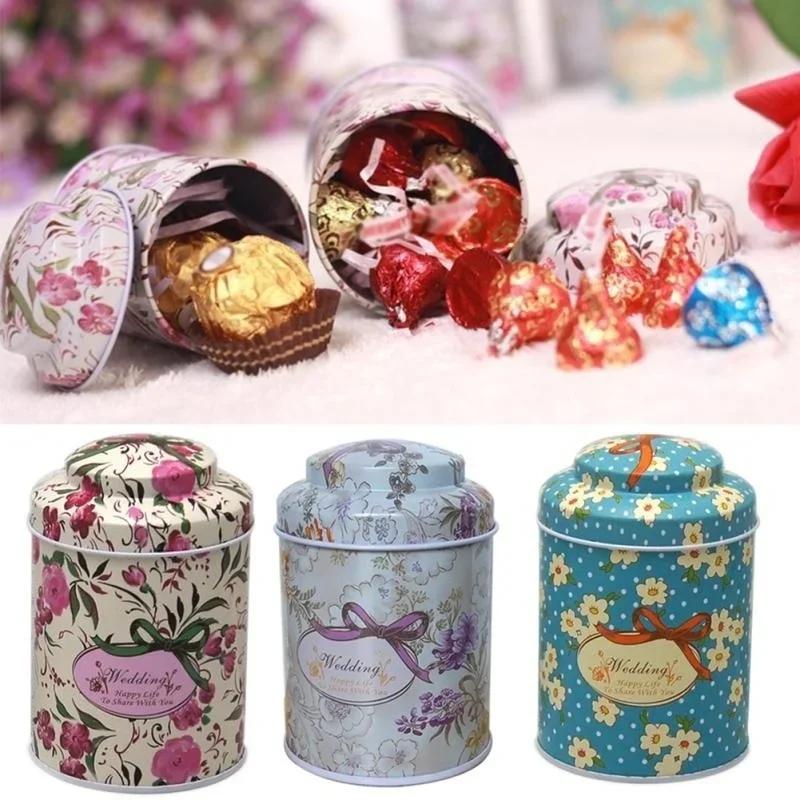 Vintage Palace Iron Storage Can Candy Cosmetics Storage Box Metal Can Tea Coffee Sugar Storage Jars High-quality Gift Tea Box