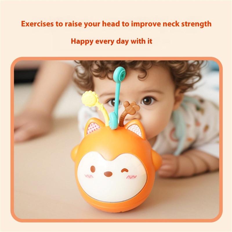 Infant Wobble Wobble Toy With Soothing Music and Soft Light For Cognitive Growth Safe Teething Toy for Babies Toddler