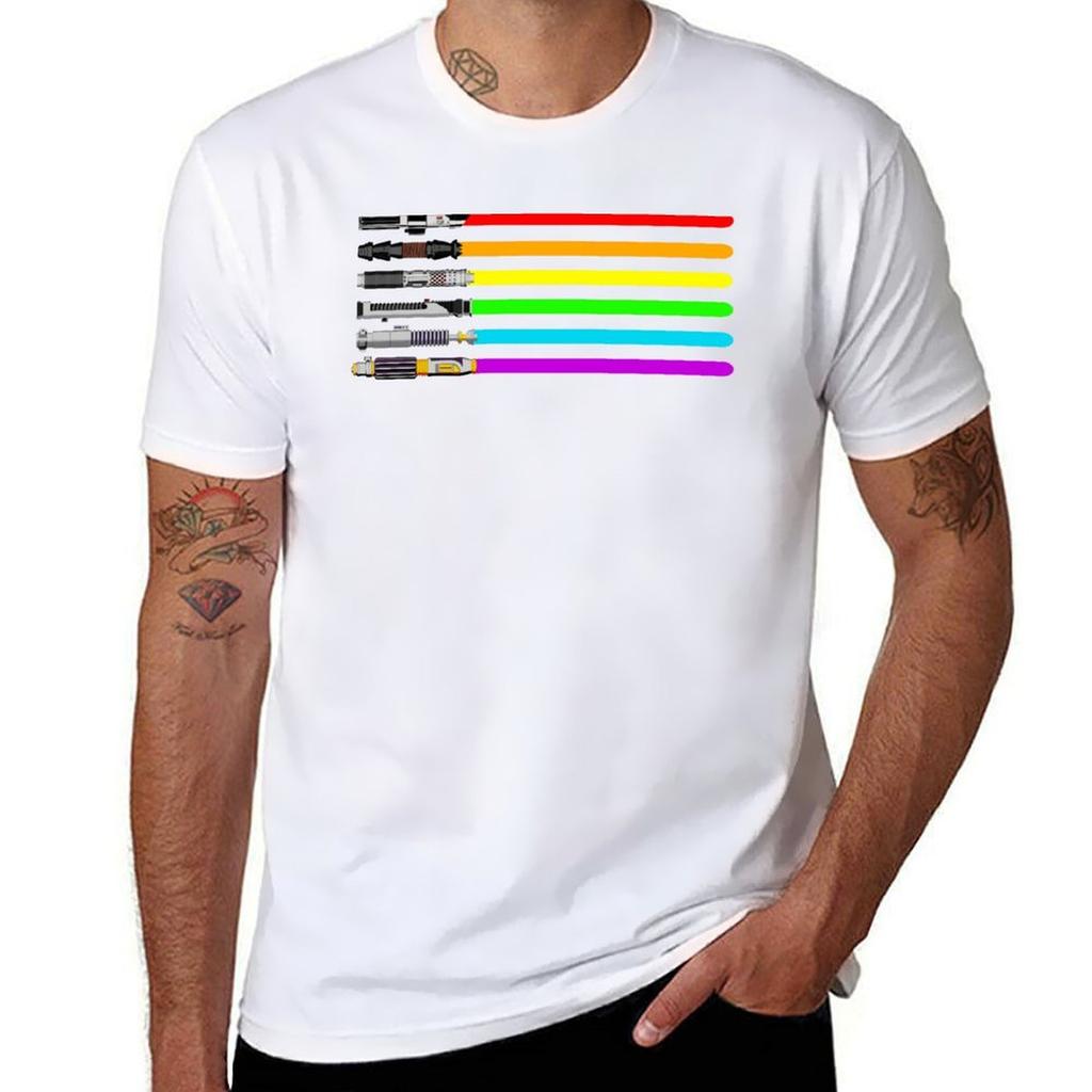 Lightsaber Rainbow Tshirt Funny T Shirts Dark Humor Tshirt