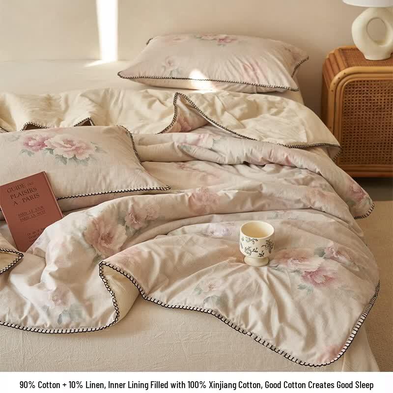 New Chinese Style Floral 100% Cotton Summer Quilt