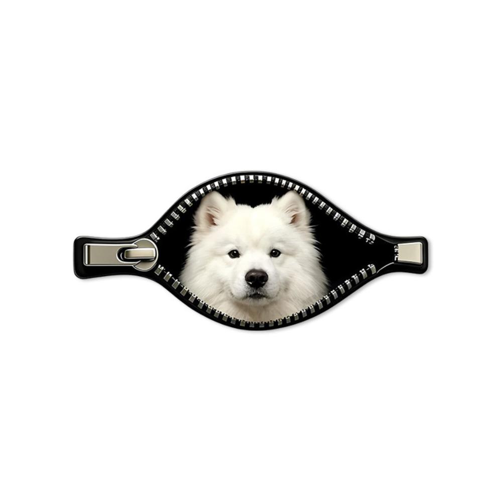 Waterproof Dog Car Sticker Zipper Design Pet Car Decoration Sticker Dog Car Decal  Car Glass J