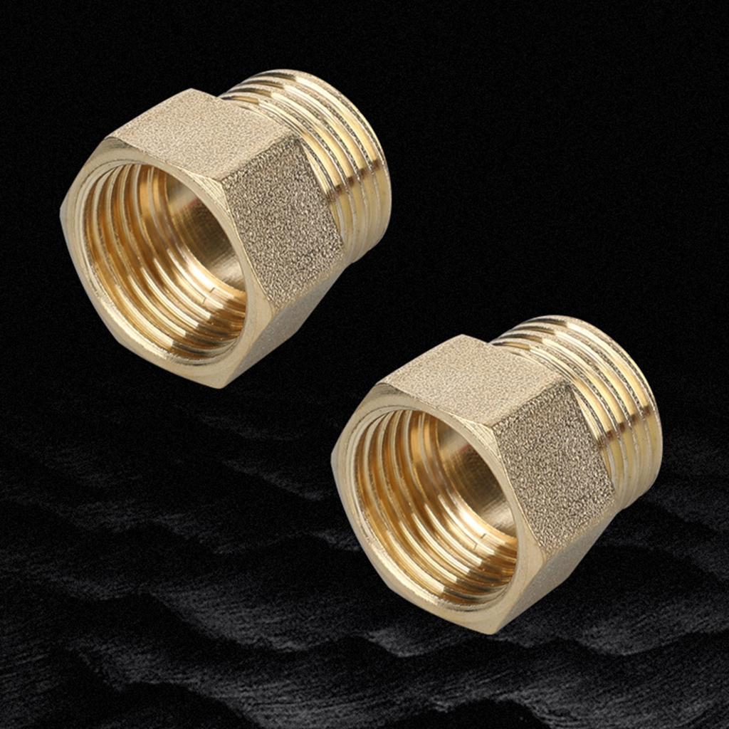 Durable Brass Hose Connectors Heavy Duty Hose Reducers 6 Pcs Thread Adapter Simple Installation Durable for Water Pipes