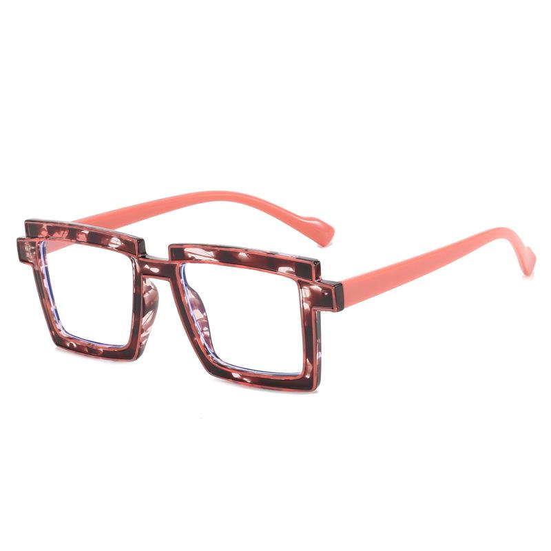 Retro Personality Rectangular Glasses Frame TR90 Eyewear for Women Men Designer Fashion Square Eyeglasses with Pouch Cloth