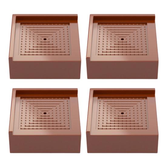 

4 шт. Подставки под мебель Амортизирующие Противоскользящие Прочные Подставки под ножки кровати, стола, шкафа, дивана, стула, холодильника, сушилки, стиральной машины L-образной формы Single Layer коричневый