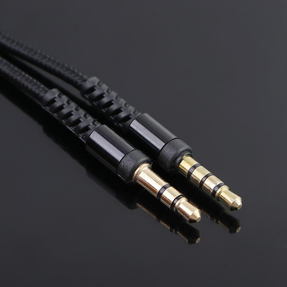 Volume control Nylon Braid Headphone Cord With Mic Aux Cable Car Aux Cord Audio Cable Audio Wire