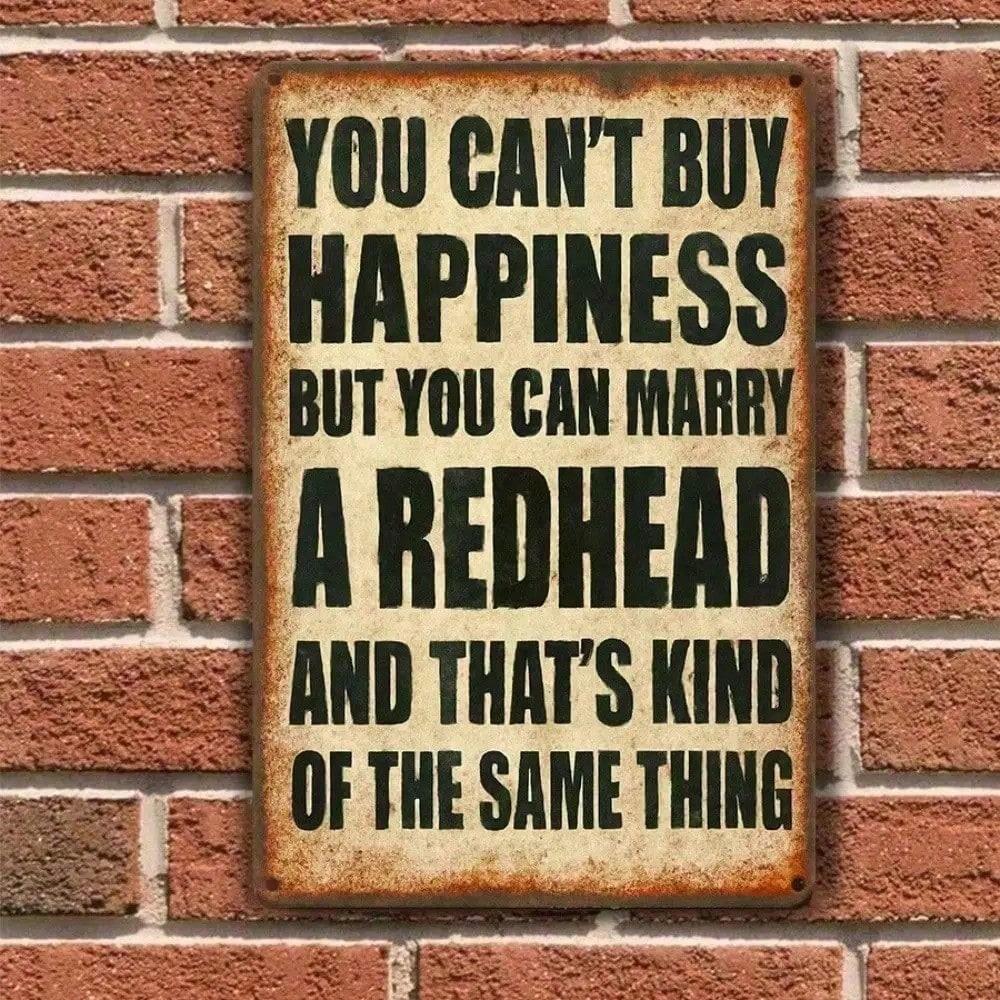

Funny Sarcastic Redhead Wife Humor Metal Tin Sign 8x12 Inch Retro Rusty Wall Decor for Home Bar Man Cave Pub Garage різнокольоровий