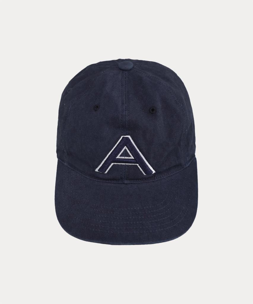 TARVERT Initial A Pigment Ball Cap - Navy