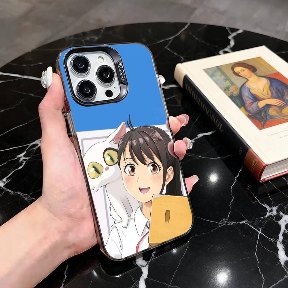 Cute S-Suzume Anime Phone Case For iPhone 17,16,15,14,13,12,11 Plus,Pro Max,XS,Colored Silver Plated Inside Cover
