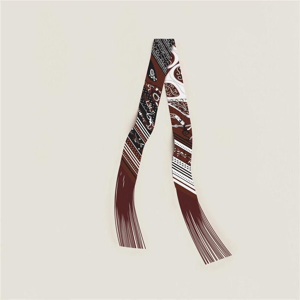 Dámská keprová hedvábná stuha v korejském stylu: Všestranný doplněk ke šále a tašce