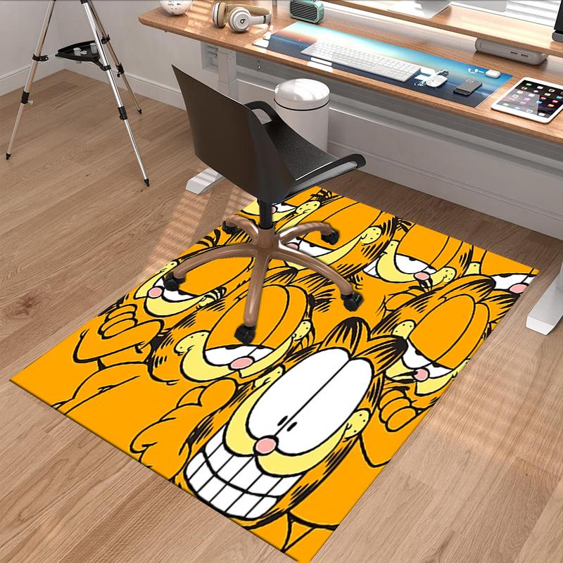 Garfield'S Many Faces Carpet For Playroom Bedroom Living Room Sofa Home Decorkids Game Area Rug Nonslip Floor Mat