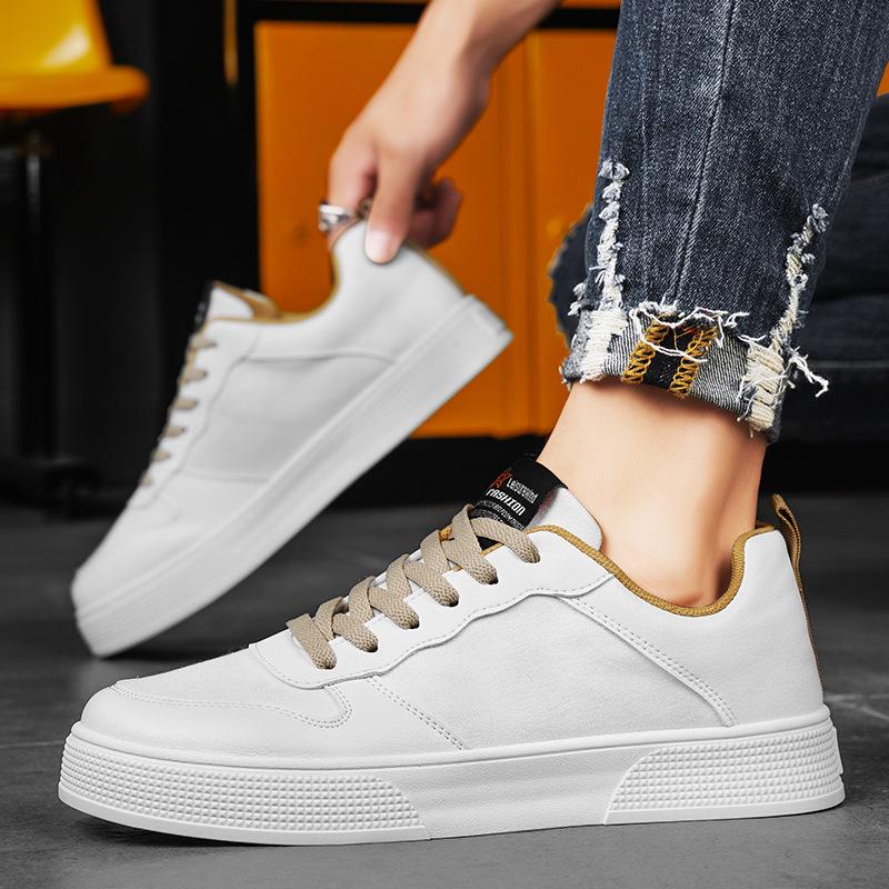 Modne męskie trampki codzienne buty sportowe męskie lekkie siateczkowe oddychające buty męskie płaskie białe antypoślizgowe buty sportowe Zapatillas Hombre