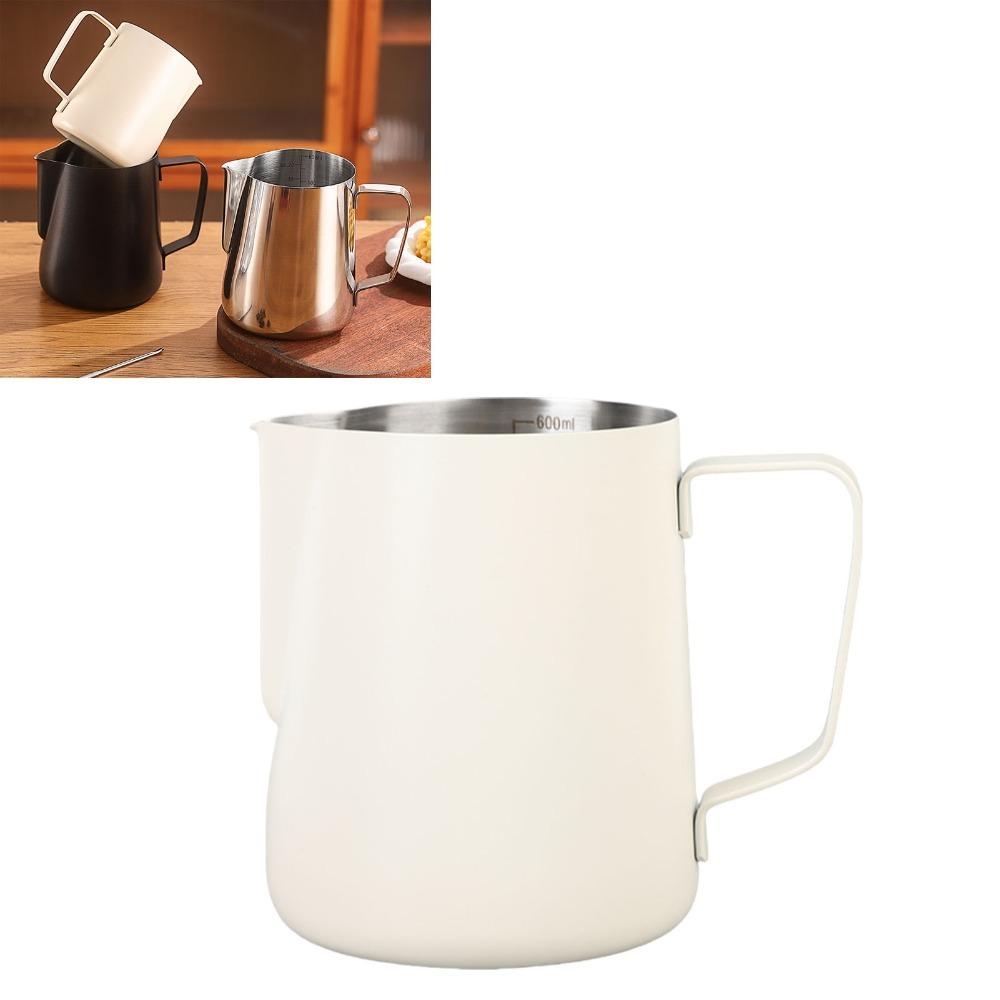 With Scale Milk Pitcher 304 Stainless Steel Latte Art Frothing Cup  Coffee Preparation