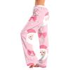 Women's Christmas Print Pants with and No Pockets, Casual Sleepwear for Home