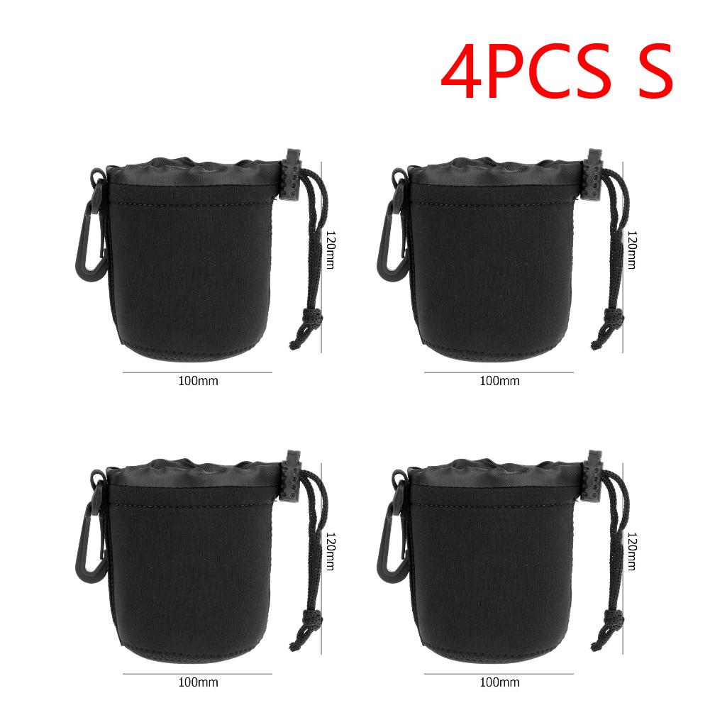 Camera Lens Bag Waterproof Soft Neoprene Camera Lens Pouch Bag Drawstring Protector Case with S M L XL Size