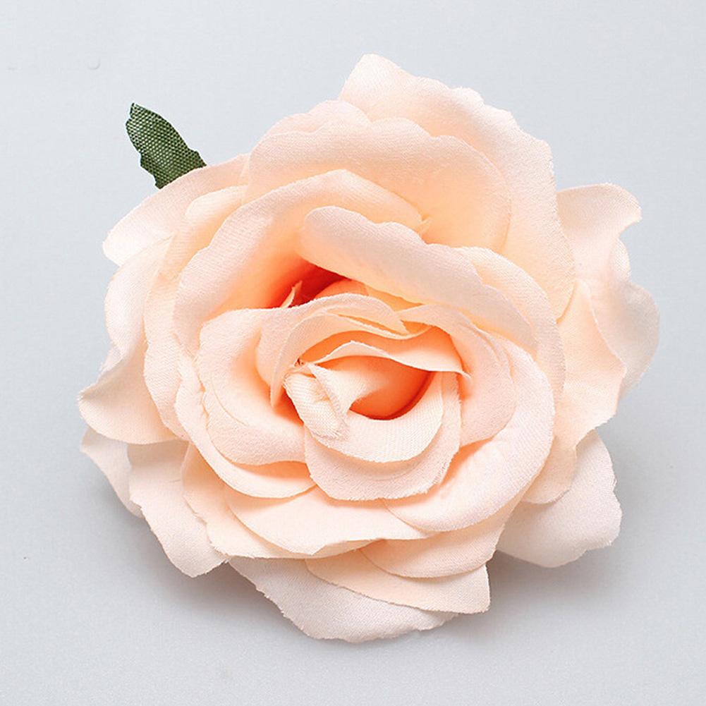 Braut Hochzeit Beflockungsstoff Rote Rose Blume Haarnadel Haarspange Simulierte Blume Haarnadel Ornament Kopfschmuck Haarschmuck